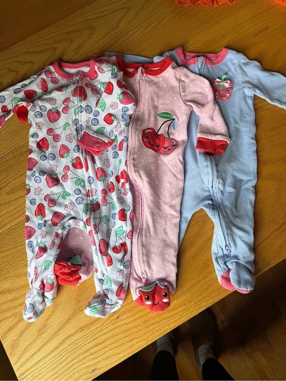 Fruit Baby Footie Pajama Set Size 6M